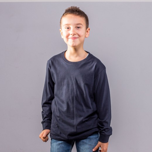 BOYS LS TEE WITH CUFFS 100%C BSK100