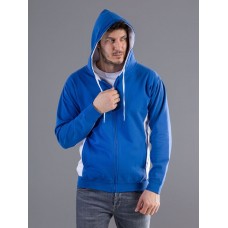 CONTRAST HOODED SWEAT FULL ZIP MI801