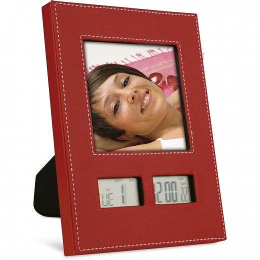 OROLOGIO LCD CON PORTAFOTO IN PLASTICA E PU PU LCD E14344