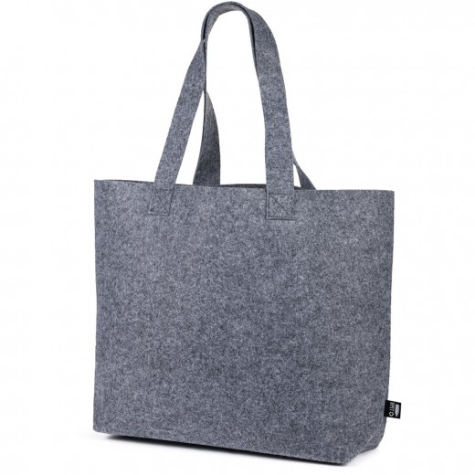 BORSA SHOPPER CON SOFFIETTO IN FELTRO RPET Q24286