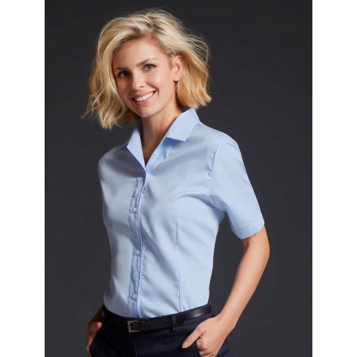 LADIES' BUSINESS BLOUSE SHORT-SLEEVED JN609